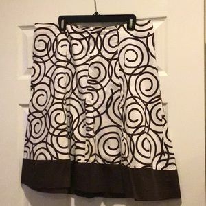 Brown & cream print Skirt